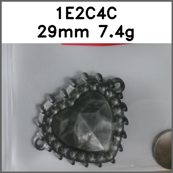 标牌_心形_粘钻_两孔图片