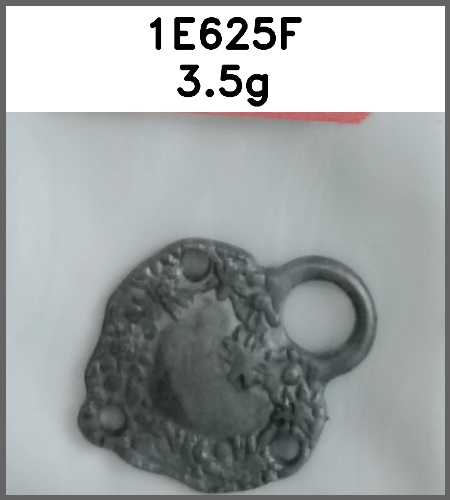 挂件_心形_刻花_单孔图片