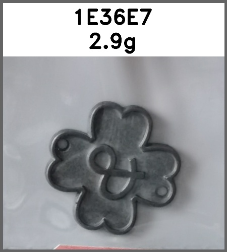 标牌_四叶花_刻花_两孔图片